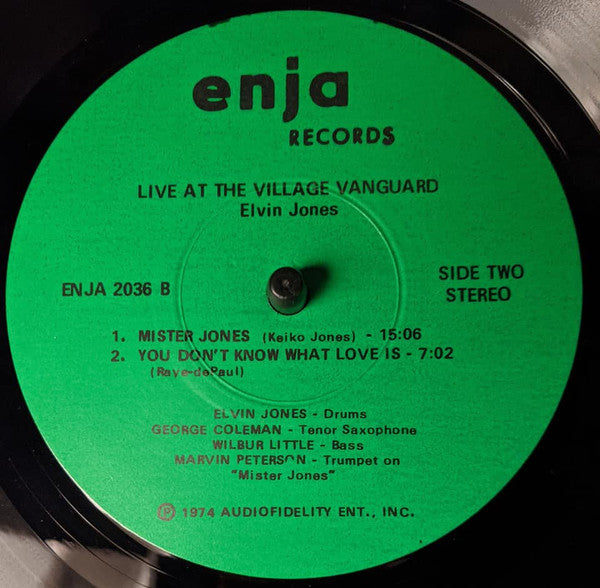Elvin Jones ~ Live At The Village Vanguard (Vinyl) - Djungel & Jazz