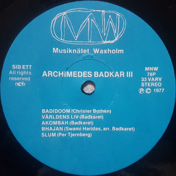 Archimedes Badkar : Tre (LP, Album)