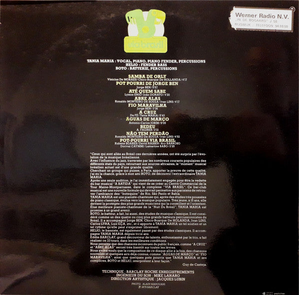 Tania Maria With José Boto And Helio (3) : Via Brasil (LP, Album)
