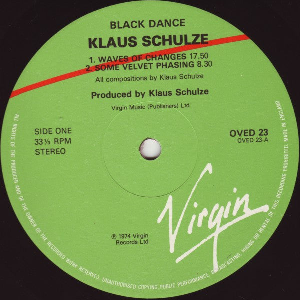 Klaus Schulze : Blackdance (LP, Album, RE)