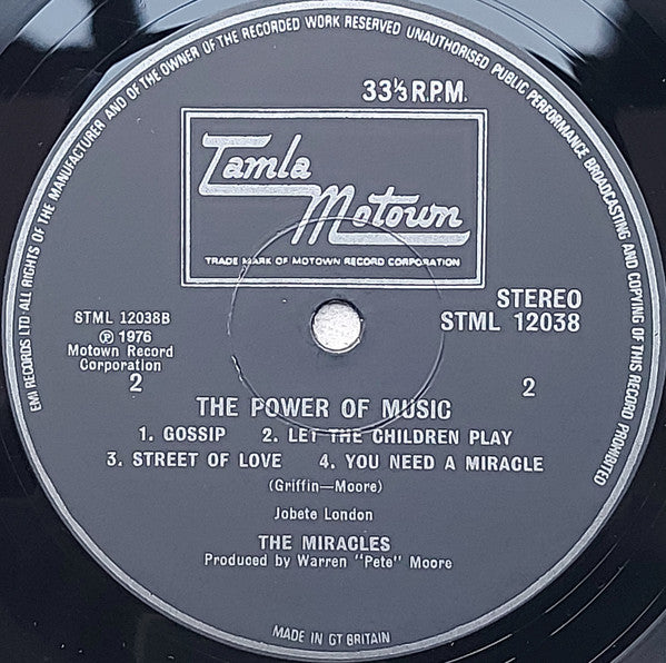 The Miracles : The Power Of Music (LP, Album)