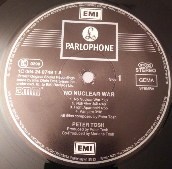Peter Tosh : No Nuclear War (LP, Album)