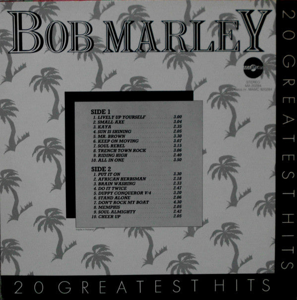 Bob Marley ~ 20 Greatest Hits (Vinyl) - Djungel & Jazz