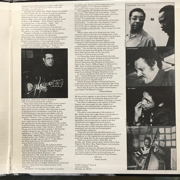 Kenny Burrell ~ Ellington Is Forever (Vinyl) - Djungel & Jazz