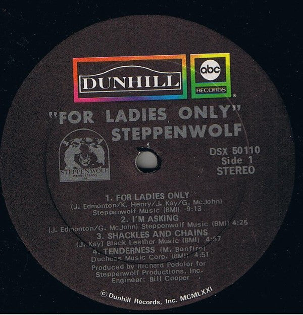 Steppenwolf ~ For Ladies Only (Vinyl) - Djungel & Jazz