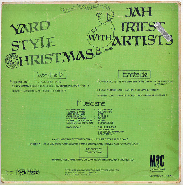 Various : Yard Style Christmas With Jah Iriest Artists (LP, Album)