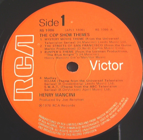Henry Mancini ~ The Cop Show Themes (Vinyl) - Djungel & Jazz