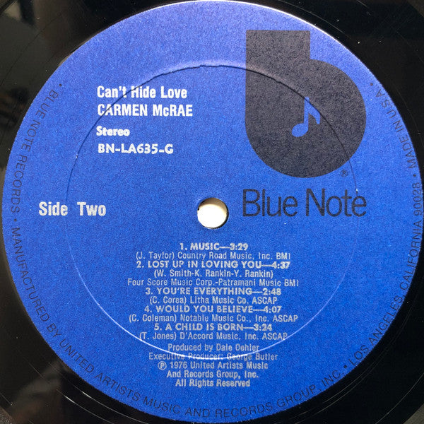 Carmen McRae ~ Can't Hide Love (Vinyl) - Djungel & Jazz