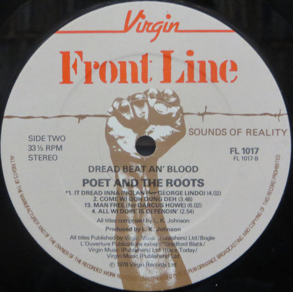 Poet And The Roots ~ Dread Beat An' Blood (Vinyl) - Djungel & Jazz