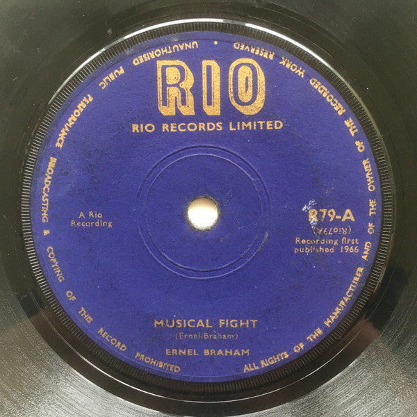 Ernel Braham / King Edward Allstars : Musical Fight / Pipeline (7", Single)