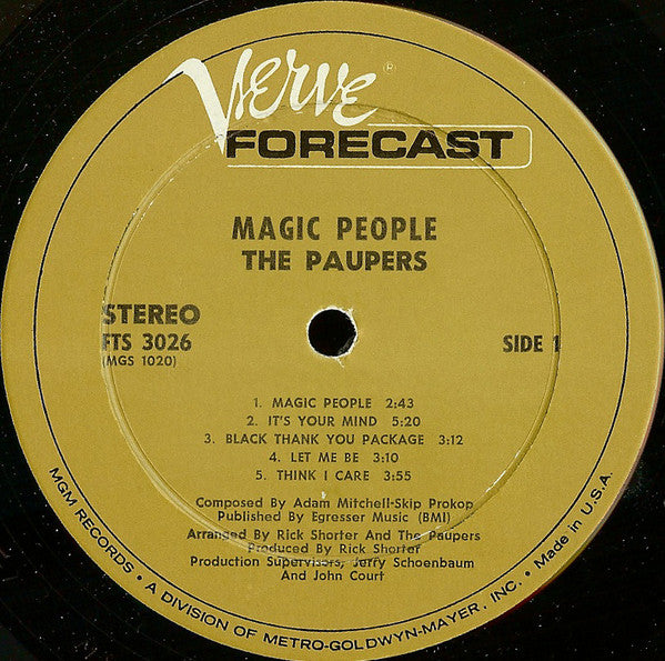 The Paupers ~ Magic People (Vinyl) - Djungel & Jazz