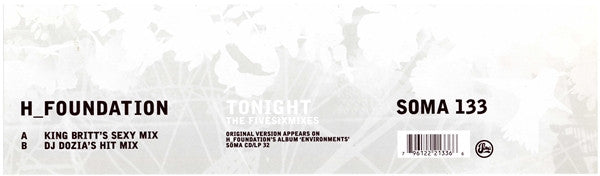 H_Foundation* : Tonight: The FiveSixMixes (12")