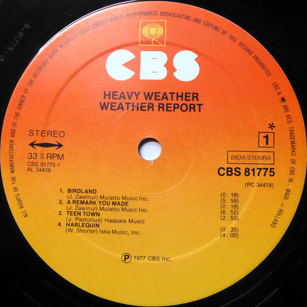 Weather Report ~ Heavy Weather (Vinyl) - Djungel & Jazz