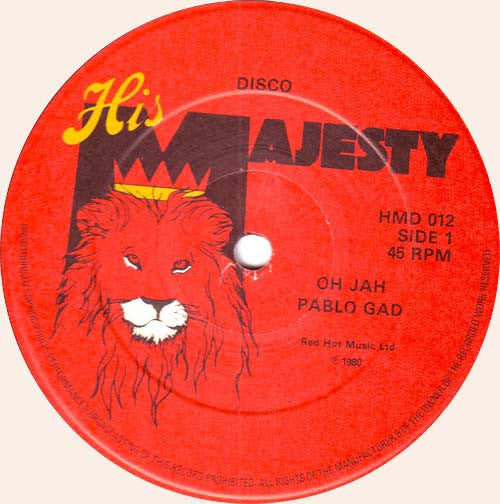 Pablo Gad : Oh Jah (12", Red)
