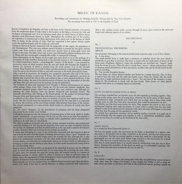 Monique Brandily ~ Chad - Kanem (Vinyl) - Djungel & Jazz