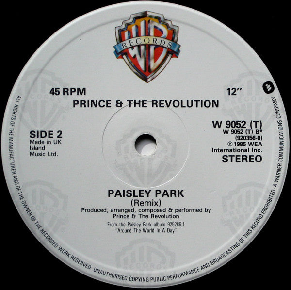 Prince & The Revolution ~ Paisley Park (Vinyl) - Djungel & Jazz