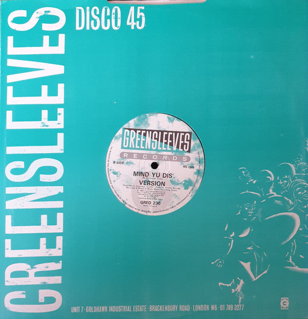 Gregory Isaacs : Mind Yu Dis (12")