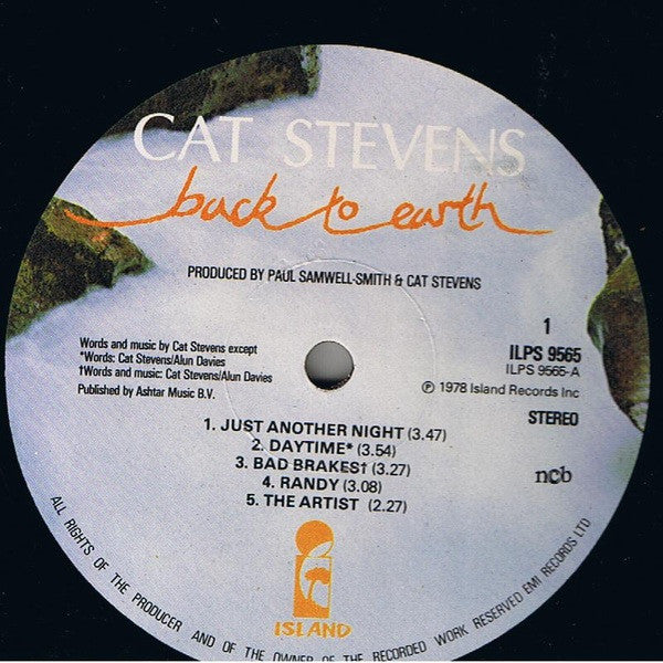 Cat Stevens ~ Back To Earth (Vinyl) - Djungel & Jazz