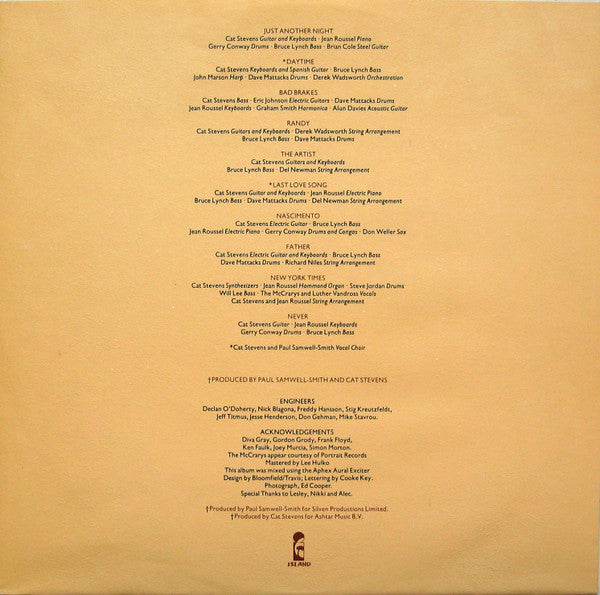 Cat Stevens ~ Back To Earth (Vinyl) - Djungel & Jazz