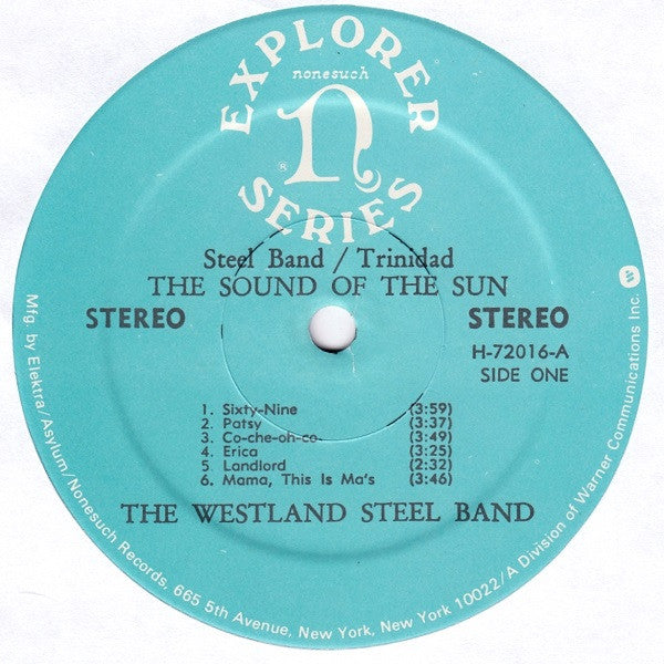 The Westland Steel Band ~ The Sound Of The Sun (Steel Band / Trinidad) (Vinyl) - Djungel & Jazz