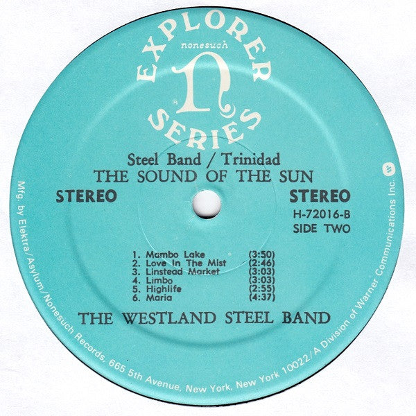 The Westland Steel Band ~ The Sound Of The Sun (Steel Band / Trinidad) (Vinyl) - Djungel & Jazz