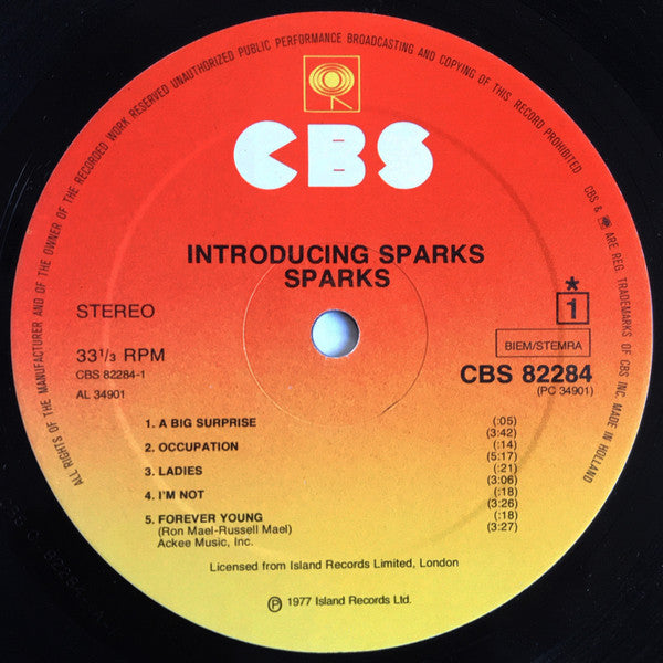 Sparks ~ Introducing Sparks (Vinyl) - Djungel & Jazz