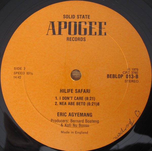 Eric Agyemang ~ Highlife Safari (Vinyl) - Djungel & Jazz