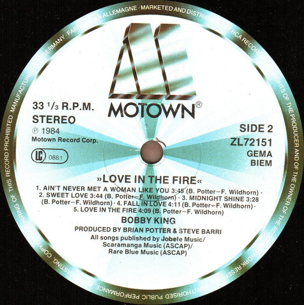 Bobby King ~ Love In The Fire (Vinyl) - Djungel & Jazz