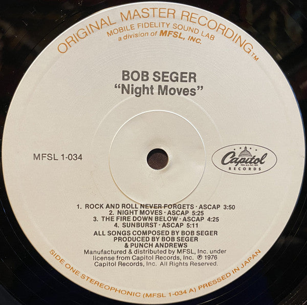 Bob Seger And The Silver Bullet Band ~ Night Moves (Vinyl) - Djungel & Jazz