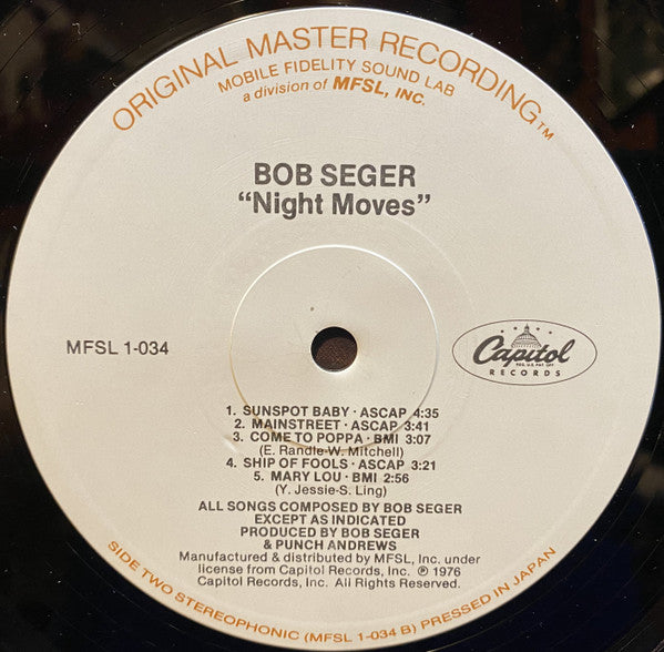 Bob Seger And The Silver Bullet Band ~ Night Moves (Vinyl) - Djungel & Jazz