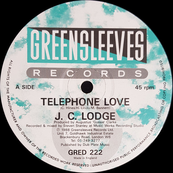 J. C. Lodge* : Telephone Love / Engaged (12")