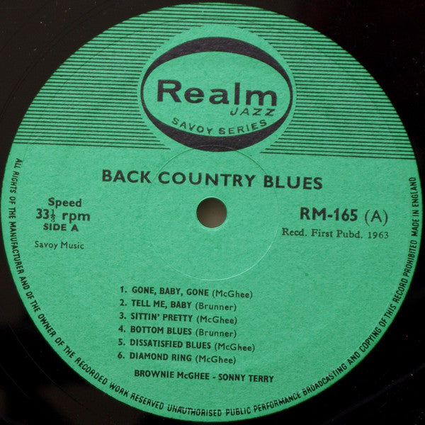 Sonny Terry & Brownie McGhee ~ Back Country Blues (Vinyl) - Djungel & Jazz