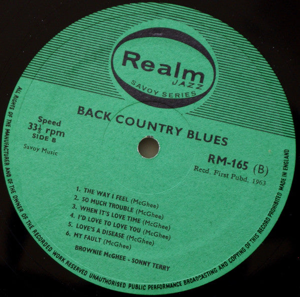 Sonny Terry & Brownie McGhee ~ Back Country Blues (Vinyl) - Djungel & Jazz