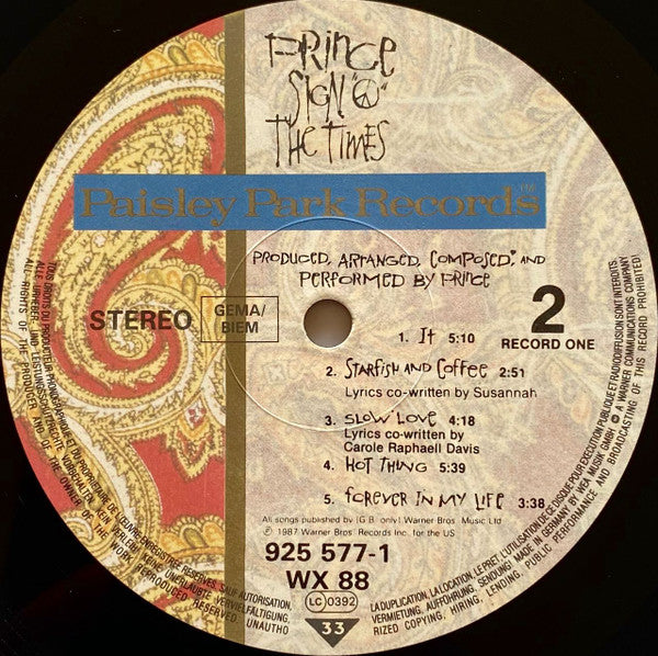 Prince ~ Sign "O" The Times (Vinyl) - Djungel & Jazz