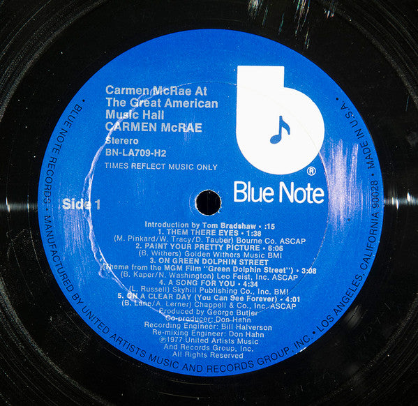 Carmen McRae ~ Carmen McRae At The Great American Music Hall (Vinyl) - Djungel & Jazz