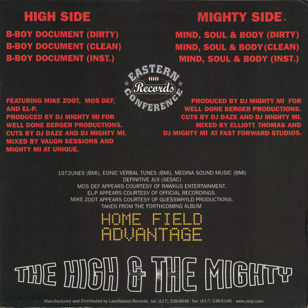 The High & The Mighty* Featuring Mos Def, EL-P & Mike Zoot : B-Boy Document / Mind, Soul & Body (12", Single)