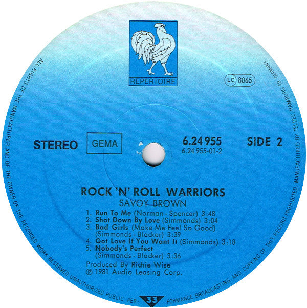 Savoy Brown ~ Rock 'N' Roll Warriors (Vinyl) - Djungel & Jazz