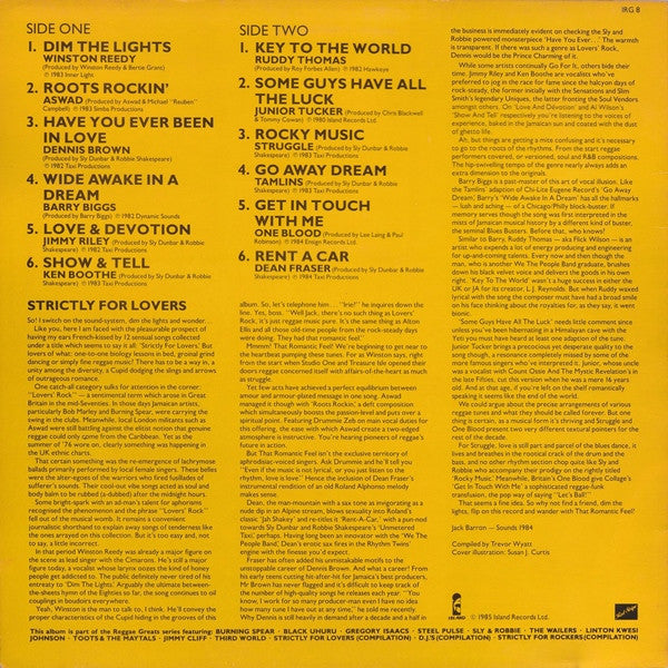 Various ~ Reggae Greats - Strictly For Lovers (Vinyl) - Djungel & Jazz