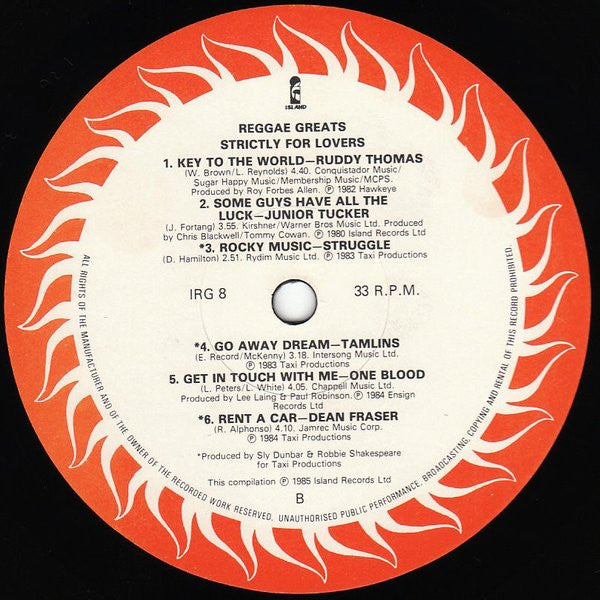 Various ~ Reggae Greats - Strictly For Lovers (Vinyl) - Djungel & Jazz