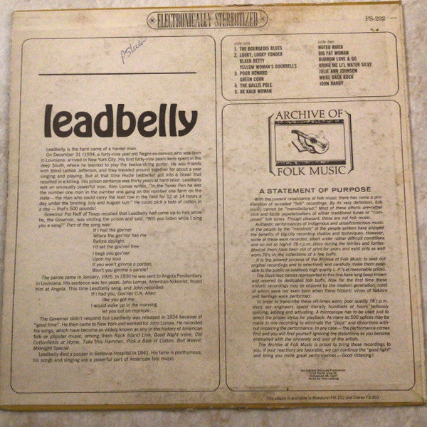 Leadbelly ~ Leadbelly (Vinyl) - Djungel & Jazz