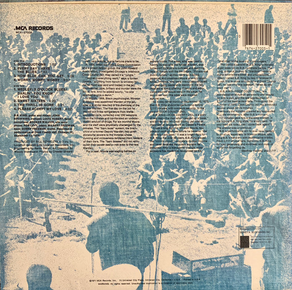 B.B. King : B.B. King Live In Cook County Jail (LP, Album, RE, Glo)
