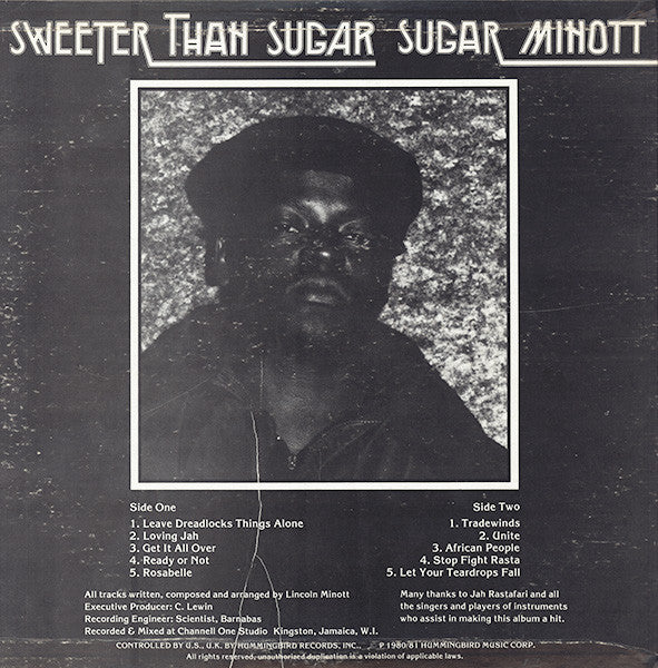 Sugar Minott : Sweeter Than Sugar (LP, Album)
