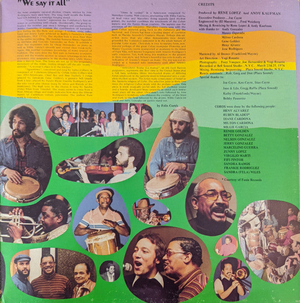 Grupo Folklorico Y Experimental Nuevayorquino ~ Lo Dice Todo (Vinyl) - Djungel & Jazz