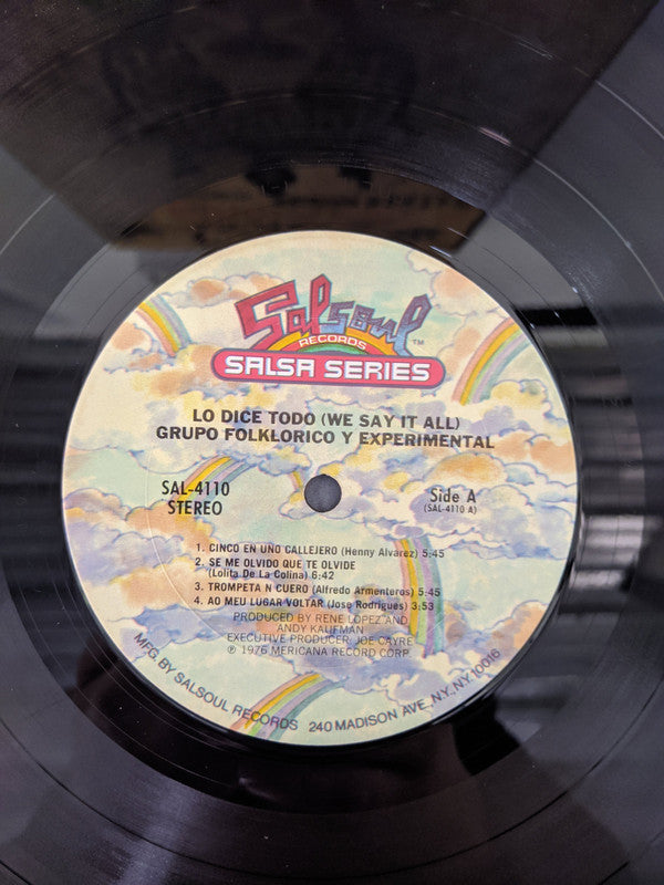 Grupo Folklorico Y Experimental Nuevayorquino ~ Lo Dice Todo (Vinyl) - Djungel & Jazz