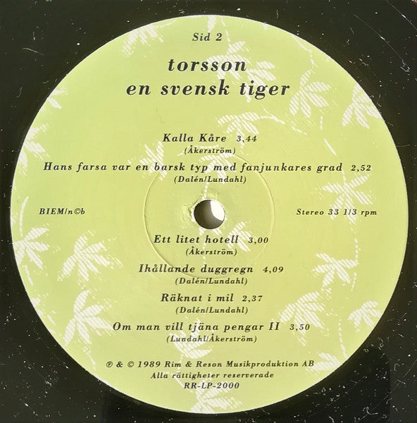 Torsson ~ En Svensk Tiger (Vinyl) - Djungel & Jazz