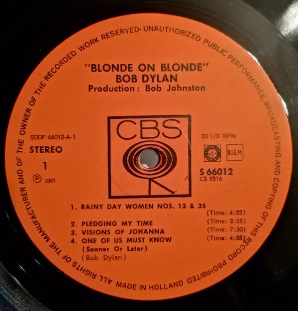 Bob Dylan ~ Blonde On Blonde (Vinyl) - Djungel & Jazz