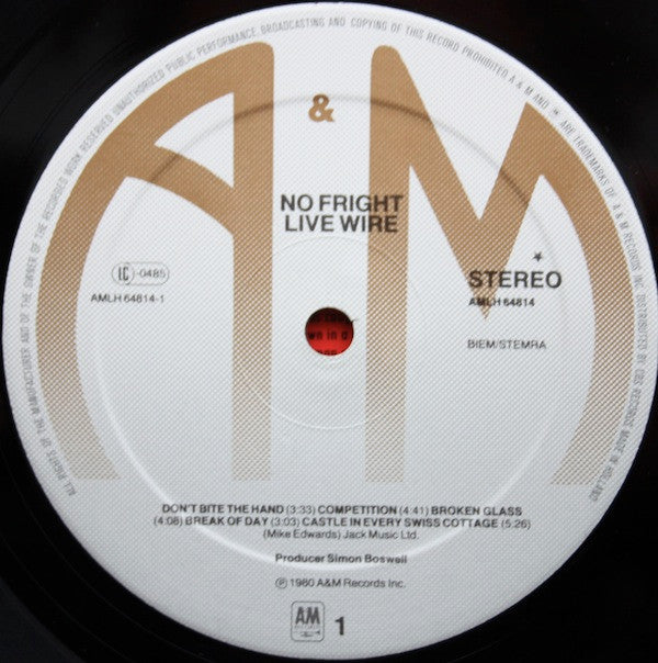 Live Wire ~ No Fright (Vinyl) - Djungel & Jazz