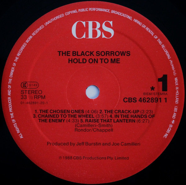 The Black Sorrows ~ Hold On To Me (Vinyl) - Djungel & Jazz