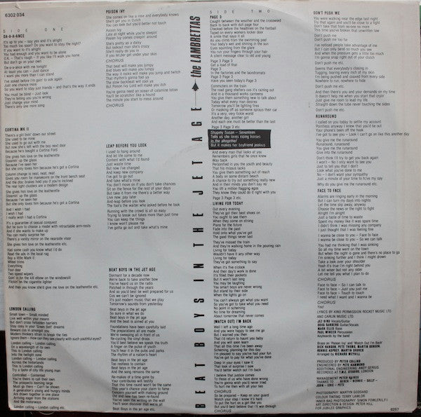 The Lambrettas ~ Beat Boys In The Jet Age (Vinyl) - Djungel & Jazz