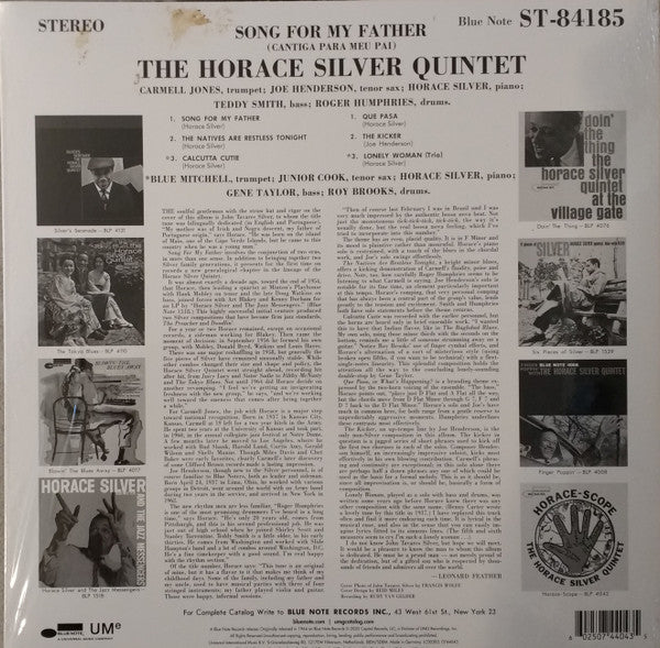 The Horace Silver Quintet ~ Song For My Father (Cantiga Para Meu Pai) (Vinyl) - Djungel & Jazz